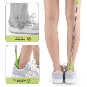 Adjustable Stainless Steel Lazy Shoe Horn Hangable Design for Pregnant Women & Elderly