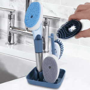 Automatic Liquid Soap Dispensing Brush And Sponge for Kitchen and Bathroom Cleaning