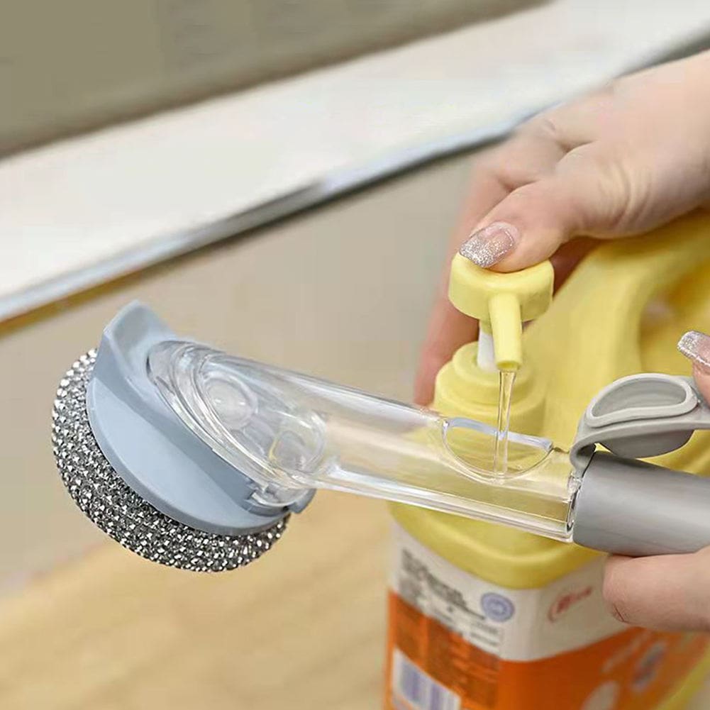 Long Handle self Dispensing Soap Scrub for any Tough Cleaning - Image 3