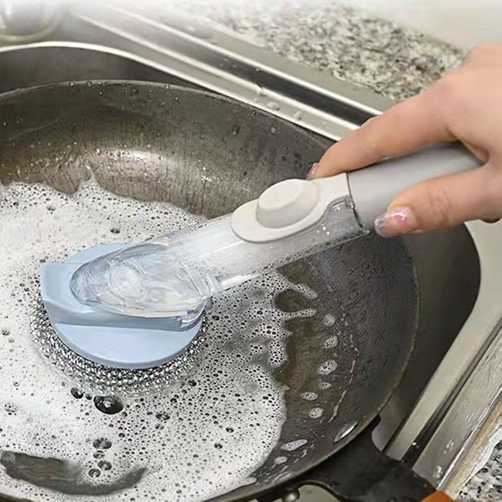 Long Handle self Dispensing Soap Scrub for any Tough Cleaning - Image 4