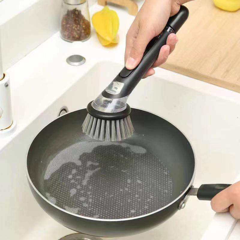 3 in 1 Long Handle self Dispensing Soap Scrub and Scrub for any Tough Cleaning - Image 5