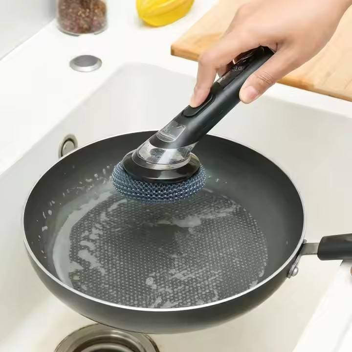 3 in 1 Long Handle self Dispensing Soap Scrub and Scrub for any Tough Cleaning - Image 6